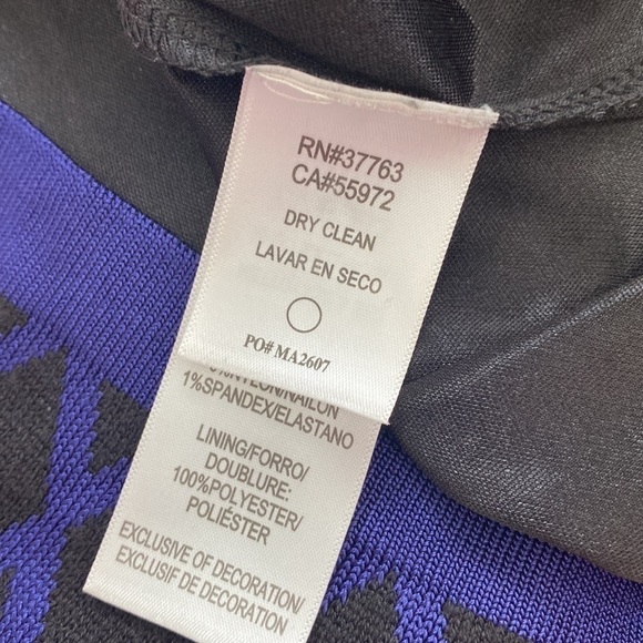 LAUNDRY by SHELLI SEGAL Multicolor Abstract Knit Dress Size Small Lined Cocktail - Picture 7 of 9